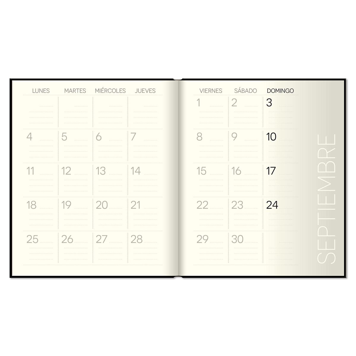 Agenda Premium Paper Black Diaria 2024