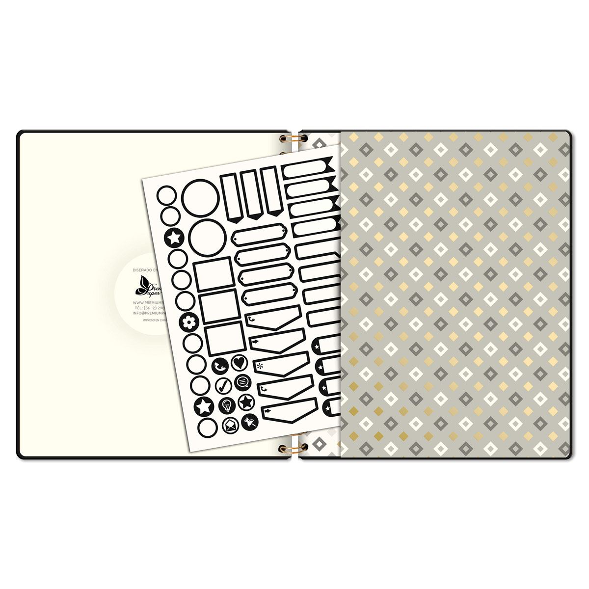 Agenda espiral de 17x24 hojas y bolígrafo blanco Pensan, productos