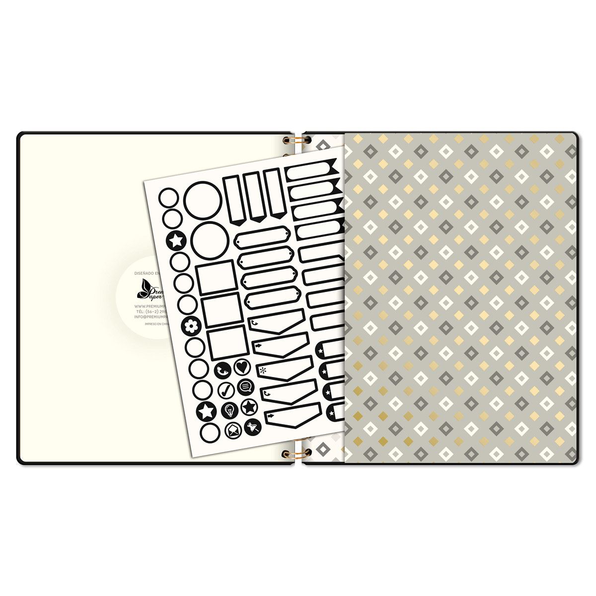Agenda Premium Paper PU Espiral Cuaderno Semanal Rosa