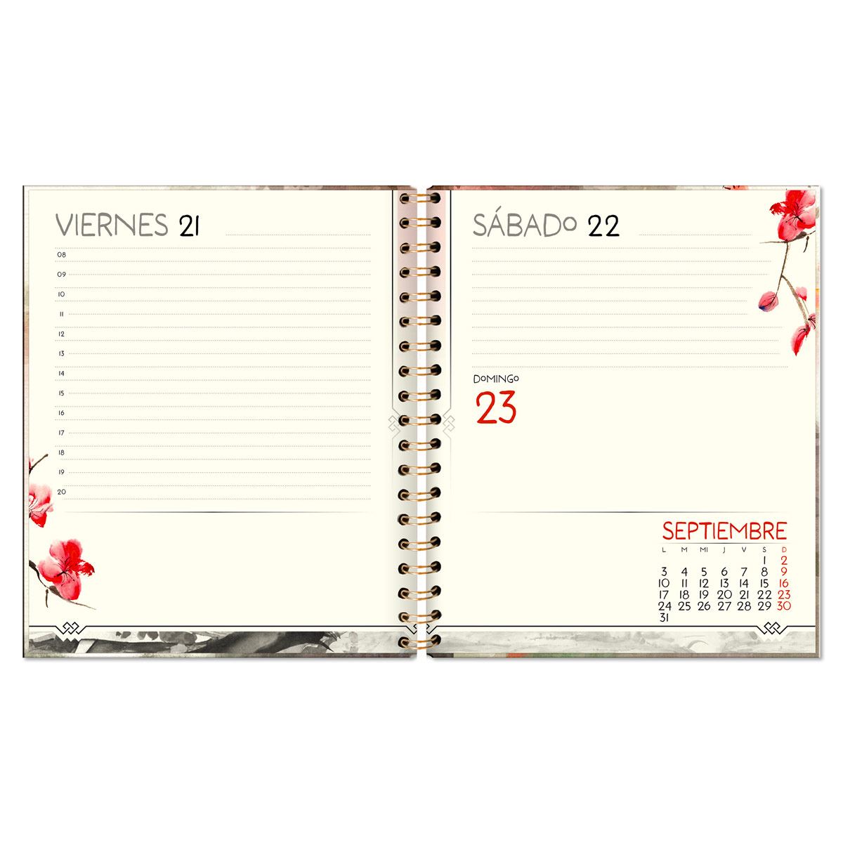 Agenda Diária Panda 2024 176 Folhas 2489625 Spiral Ten 1un