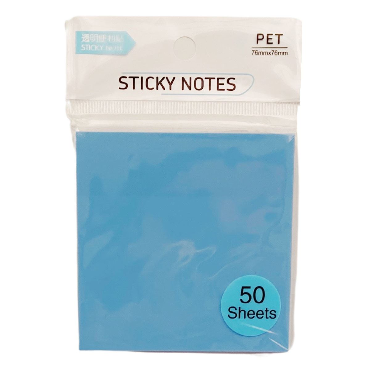 Notas Adhesivas transparentes  50 Piezas Azul