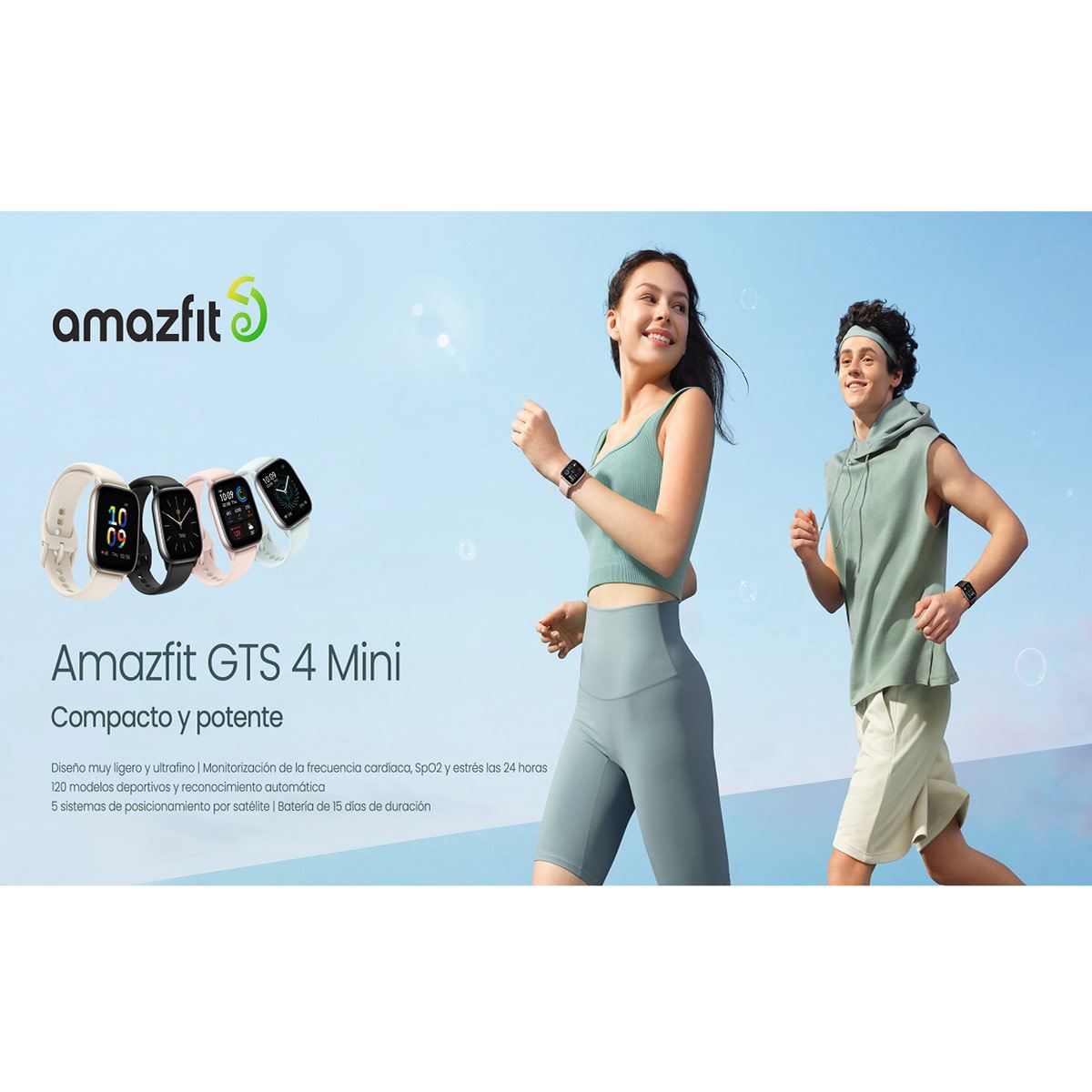 Smartwatch Amazfit Gts 4 Negro, Moda de Mujer