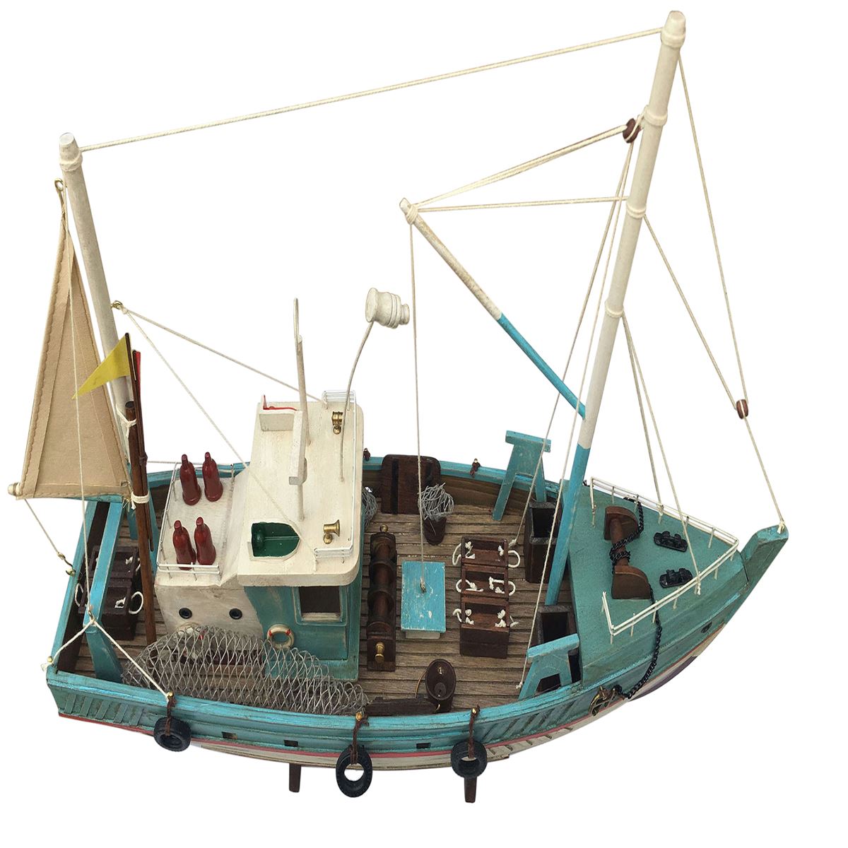 Barco de Pesca Madera 45 cm