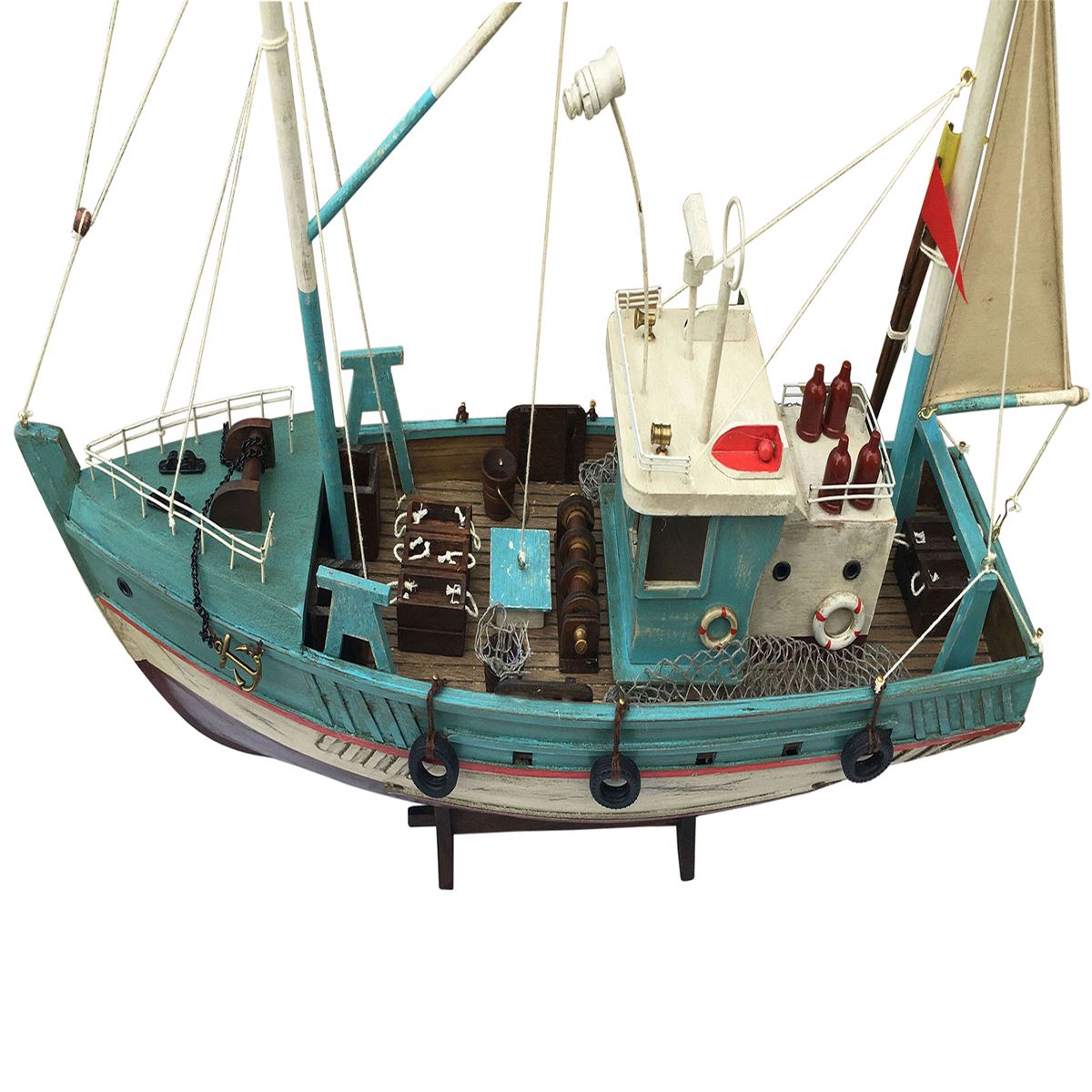 Barco de Pesca Madera 45 cm