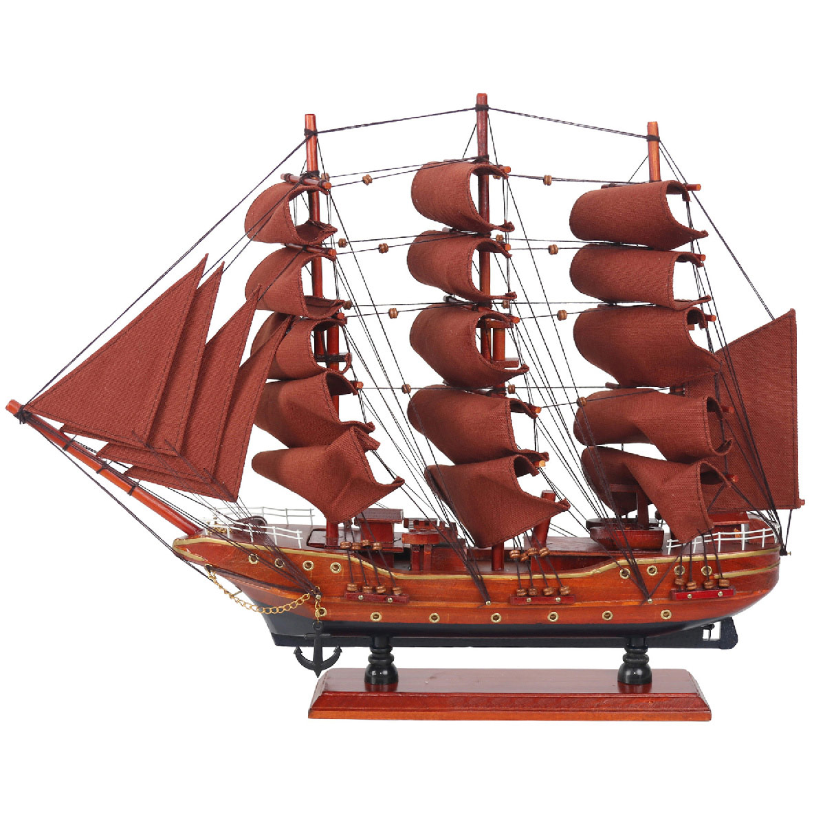 Figura Decorativa MOONWELL Barco De Madera