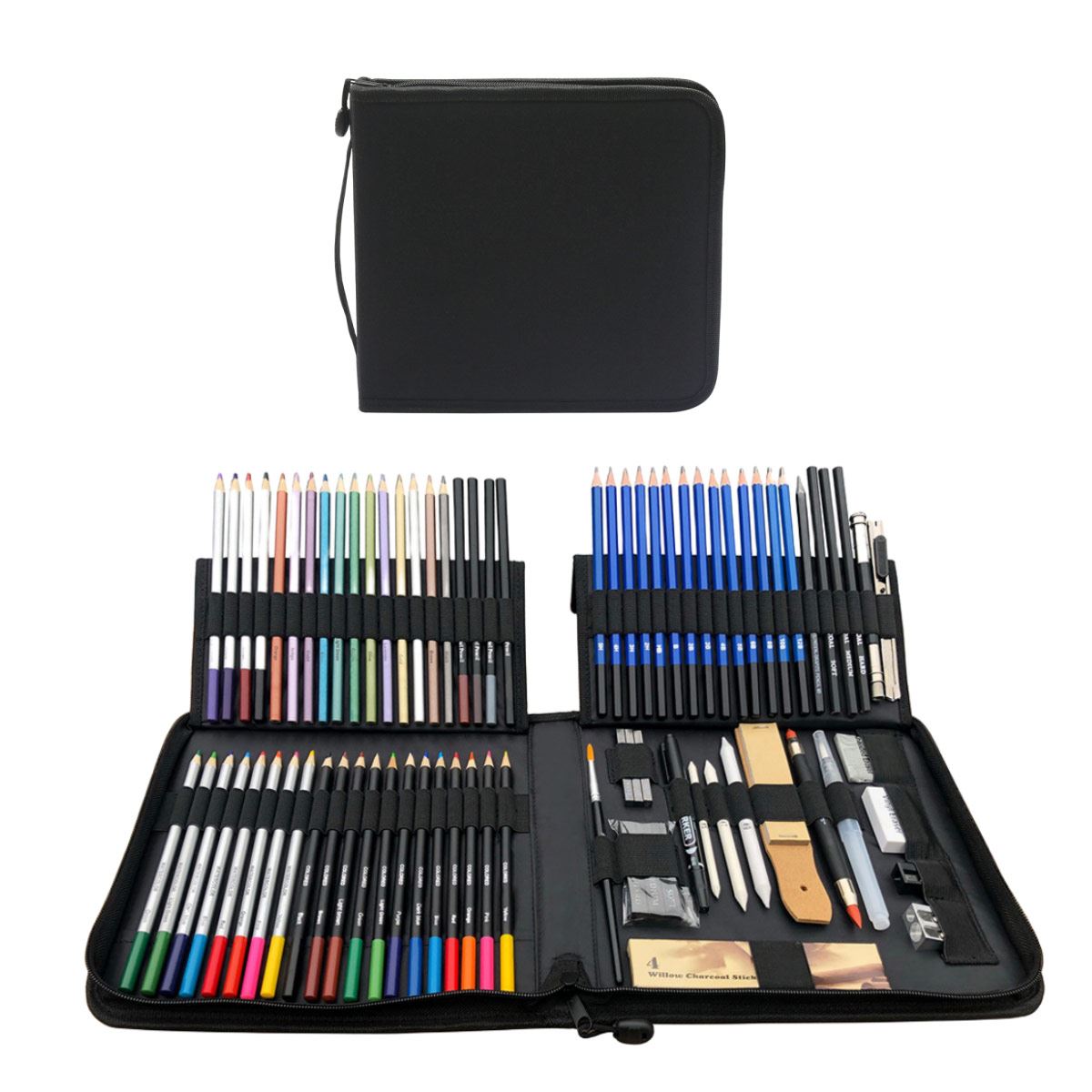 Set de dibujo y bocectos 83 piezas Joyway en estuche