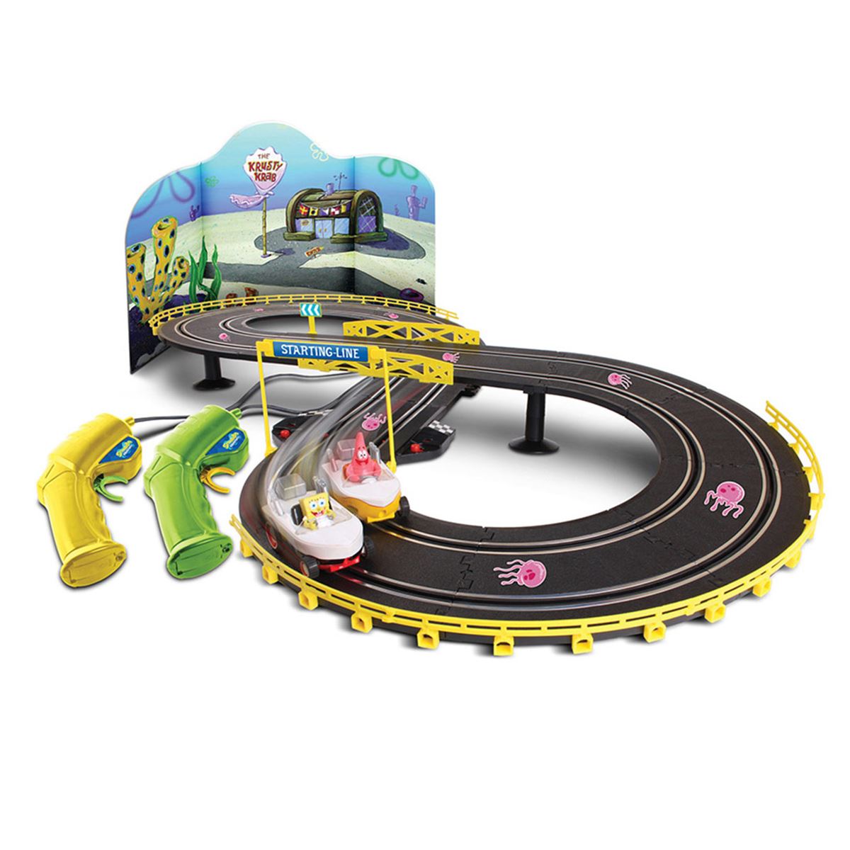 Set Pista de Carreras y Vehículos Bob Esponja