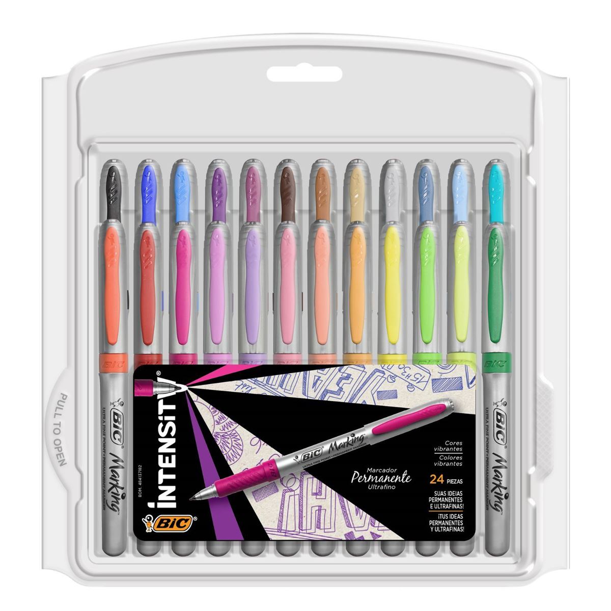 Marcador Permanente Marking  24 Piezas Bic