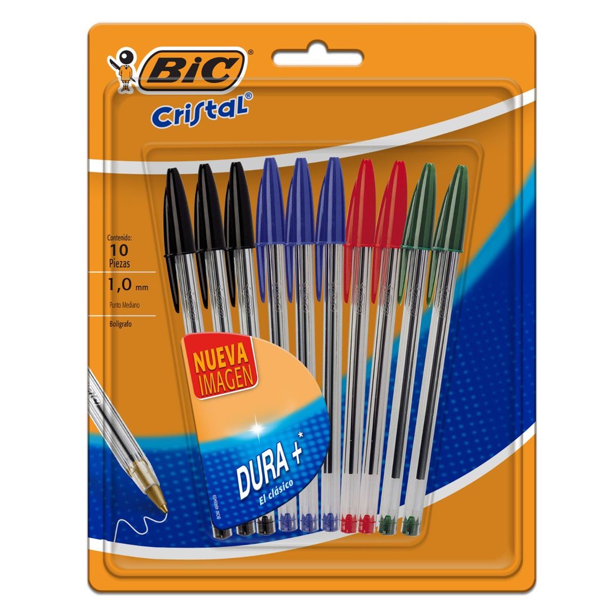 Bolígrafo Cristal 10 Piezas Bic