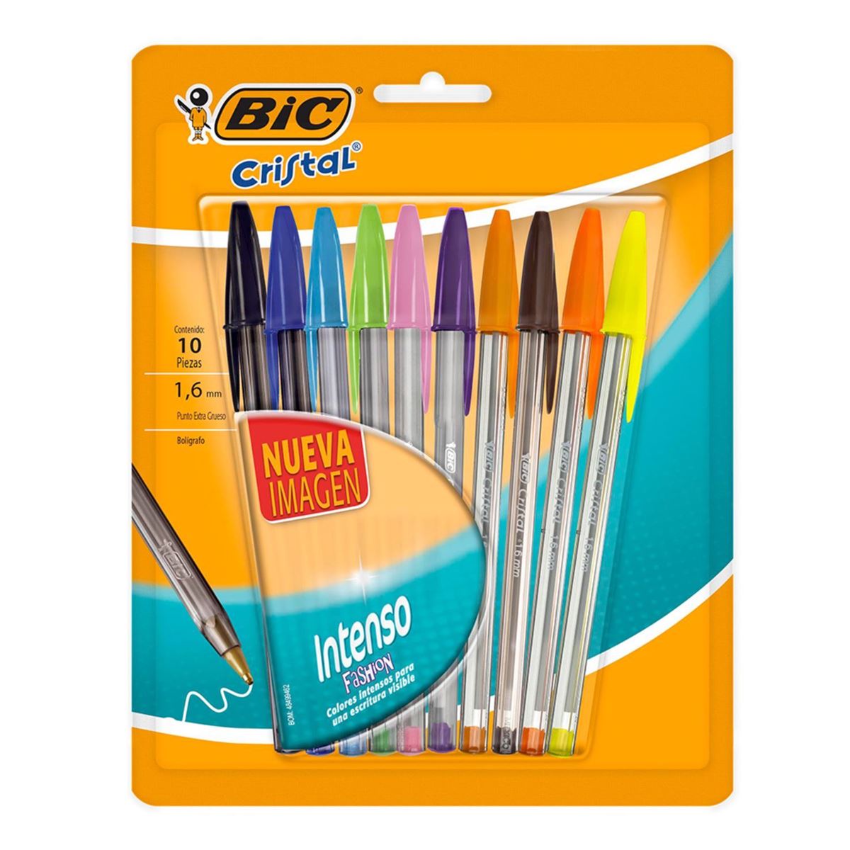 Bolígrafo Cristal Intenso 10 Piezas Bic