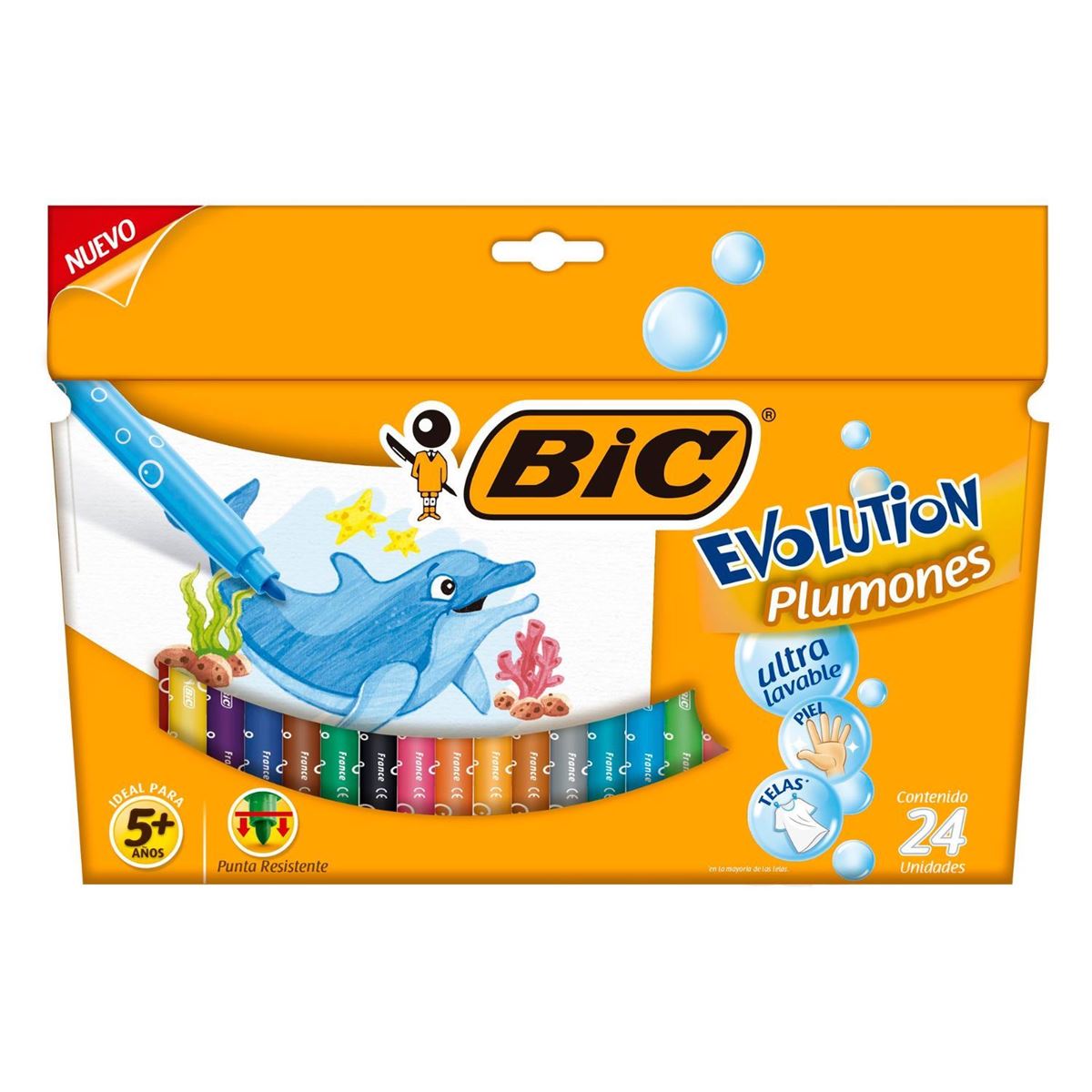 Plumones Evolution Ultra 24 Piezas Bic