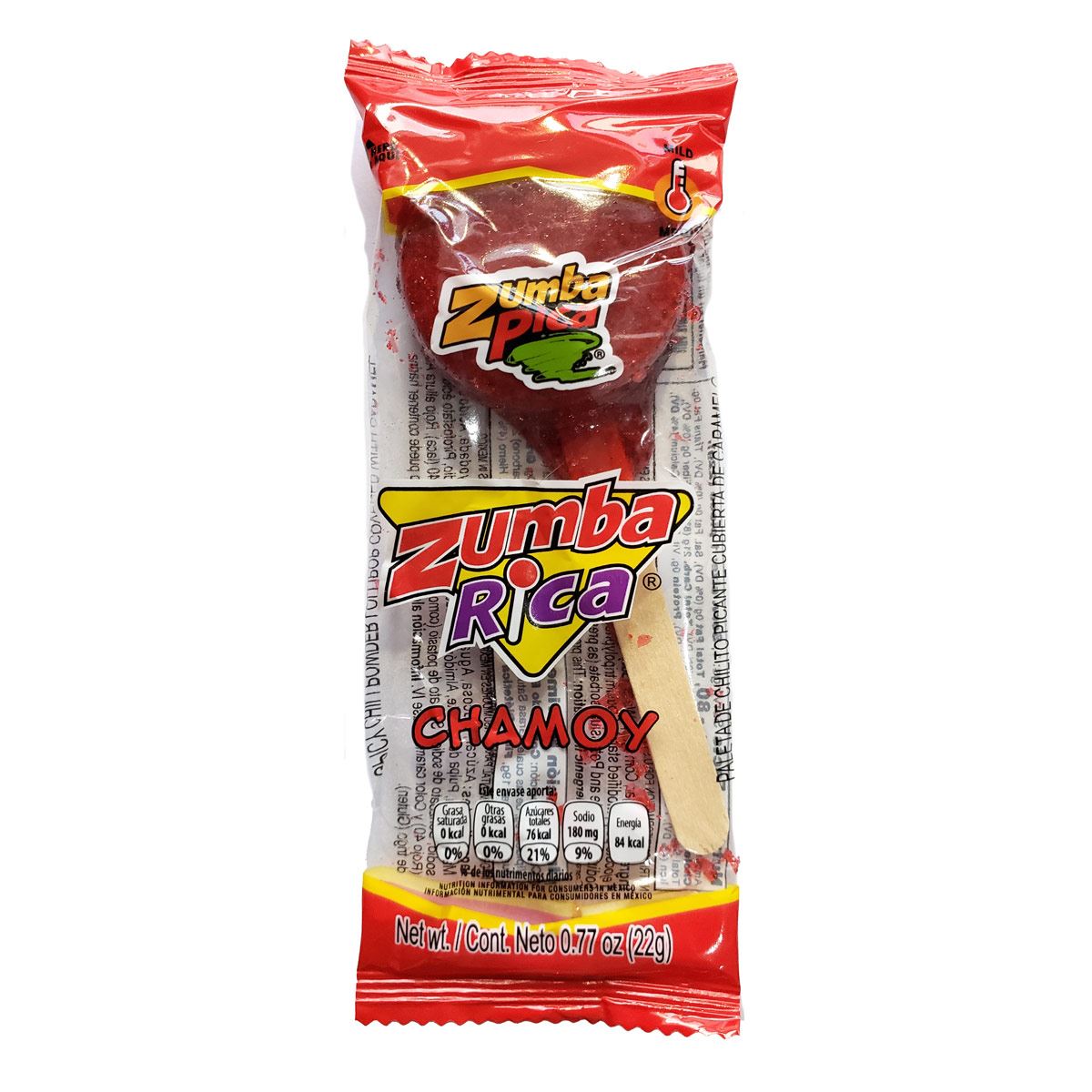 Paleta Zumba Rica Chamoy 22grs