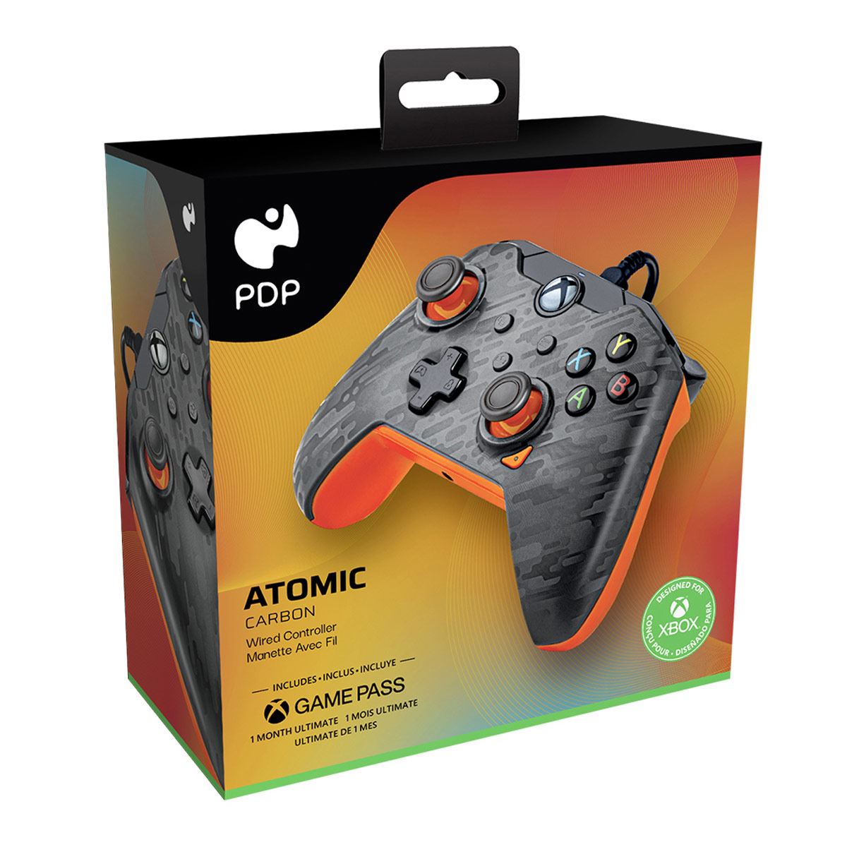 Control PDP alámbrico para Xbox atomic carbón