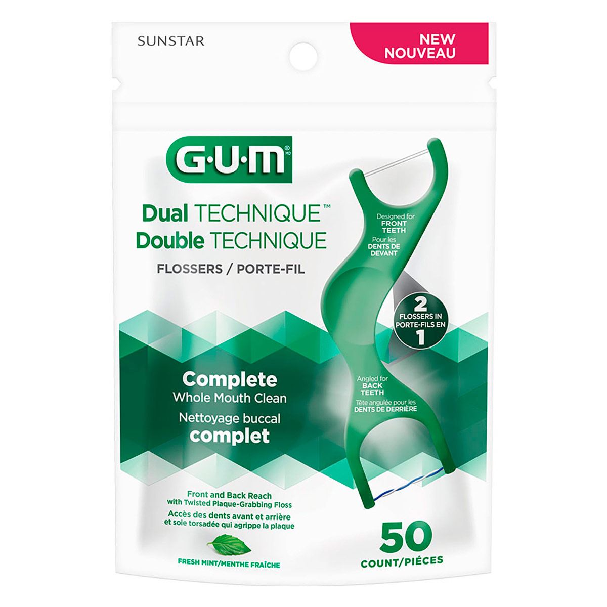 Hilo dental Flossers Dual technique 50s. - GUM®