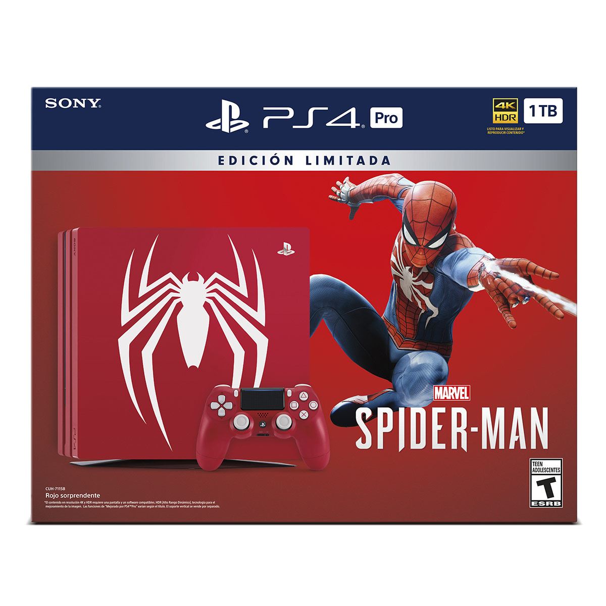 Consola PS4 Pro 1TB Spiderman