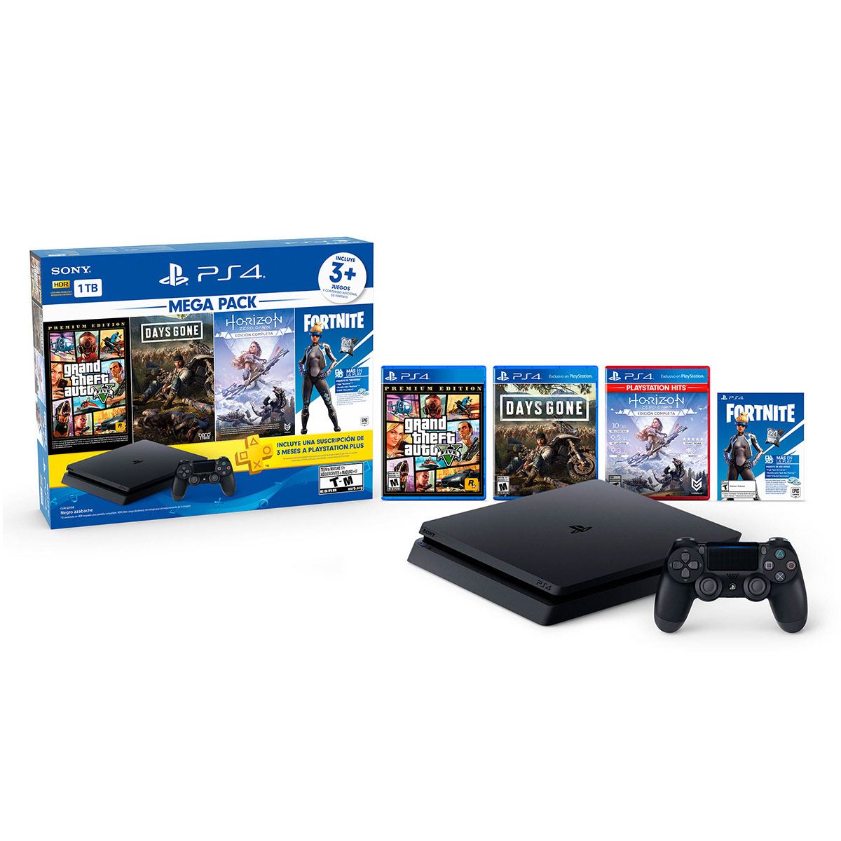 Consola PlayStation4 1Tb Mega Pack 6