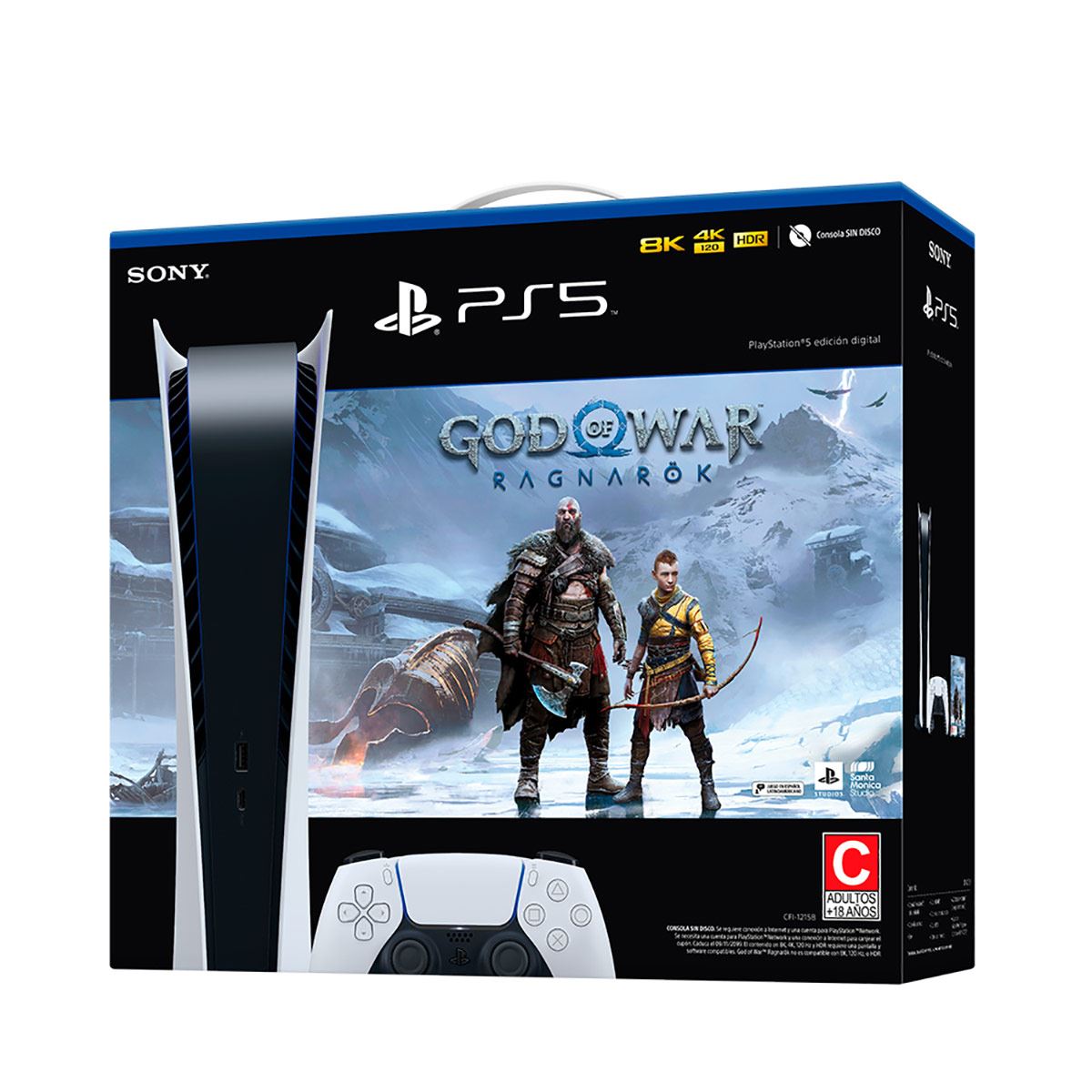Consola PS5 GOW Ragnarok digital