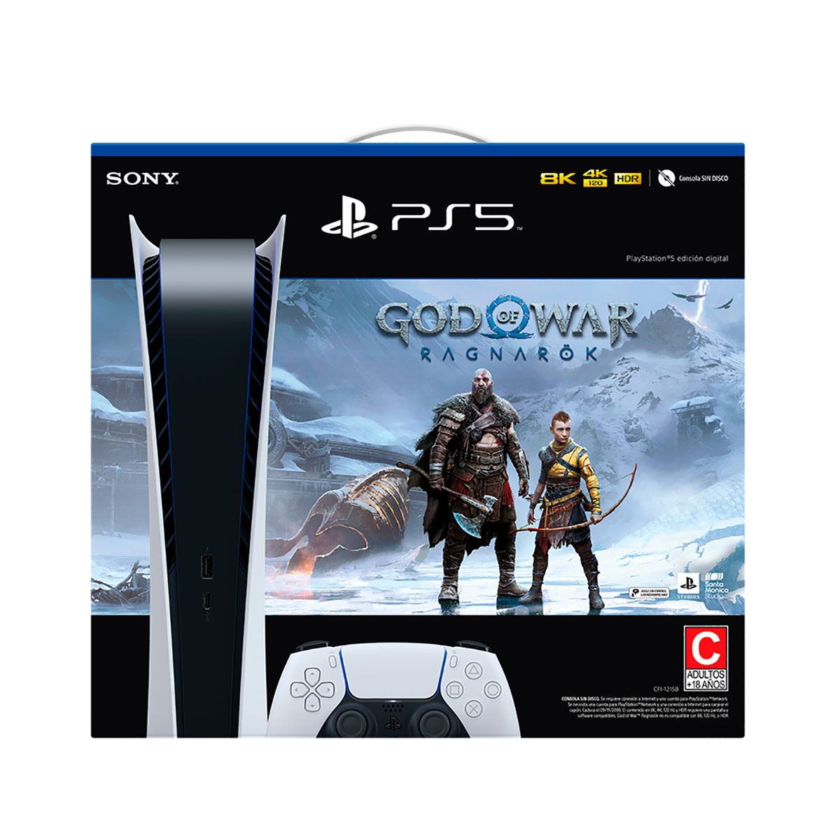 Consola PS5 GOW Ragnarok digital