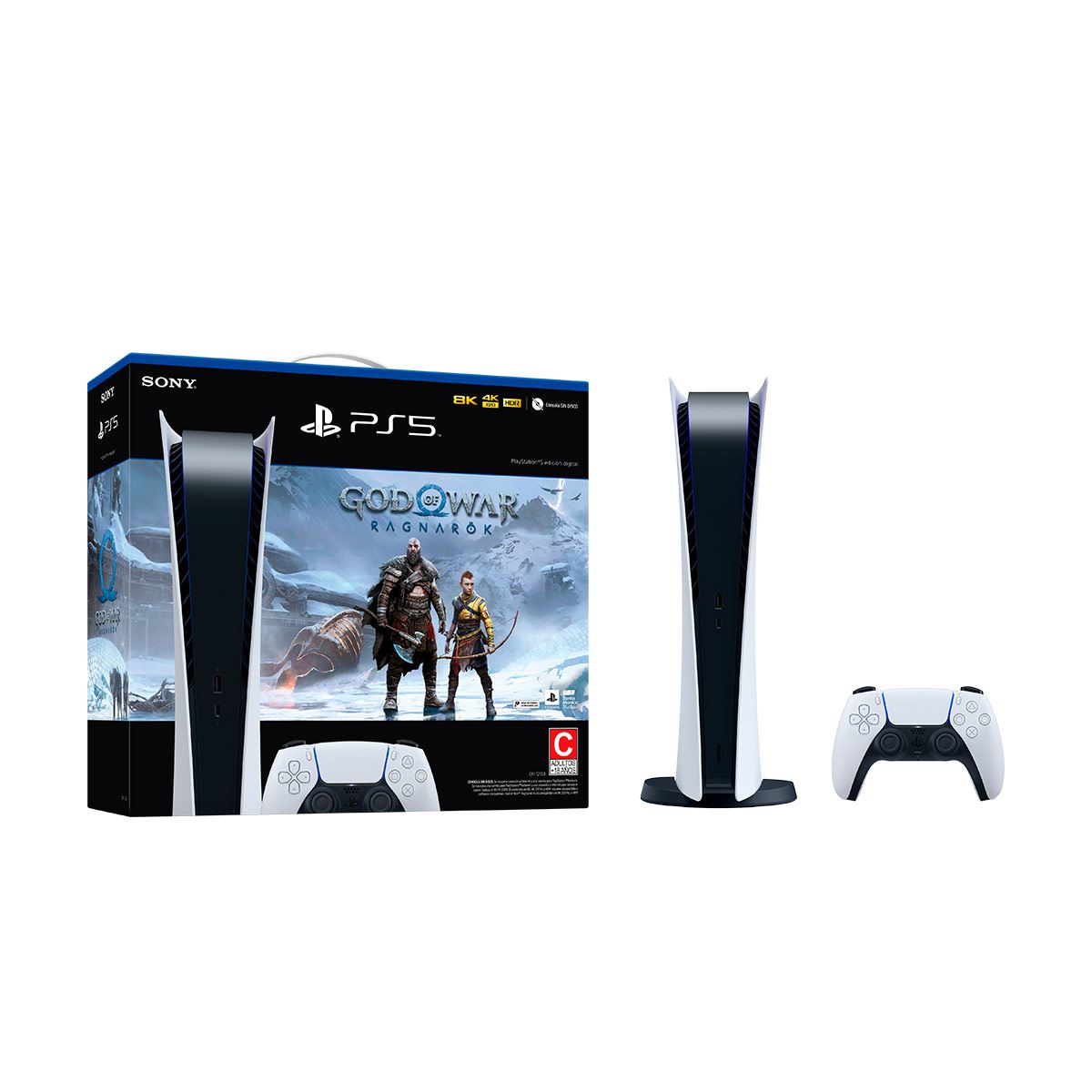 Consola PS5 GOW Ragnarok digital