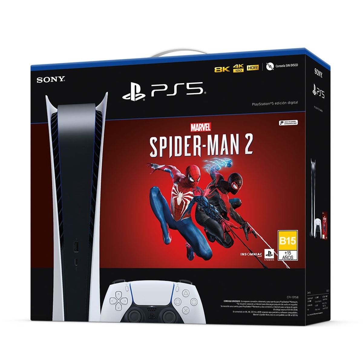 Edición PS5 de Marvel's Spiderman 2 + código de descarga de Marvel's Spider-man  2 - Sony