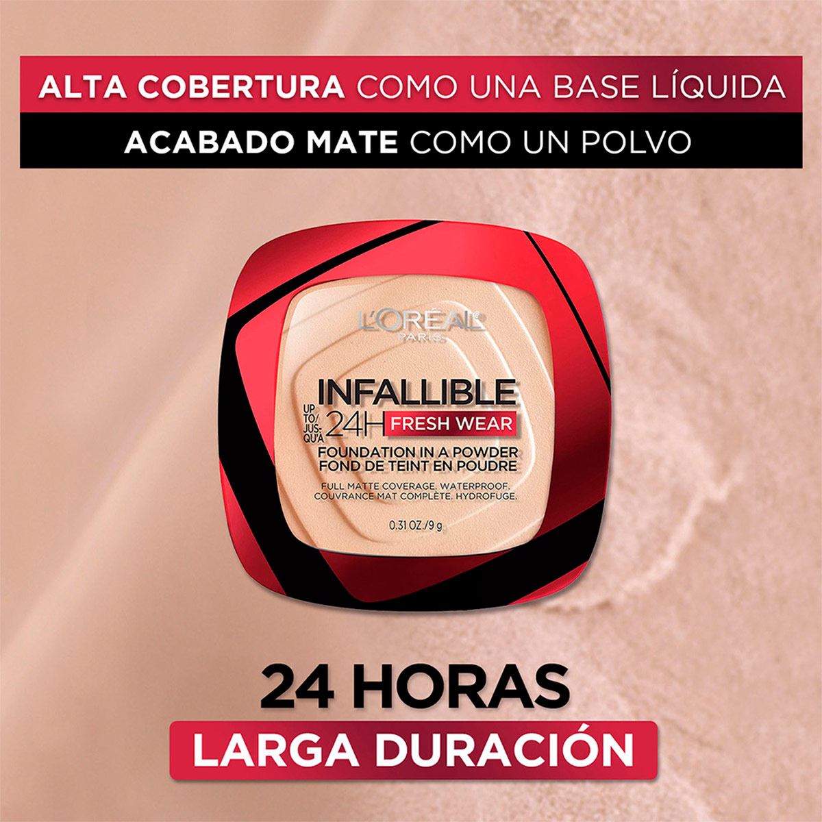 Polvo compacto Infallible Fdnt In A Pwd Beige Sand 190