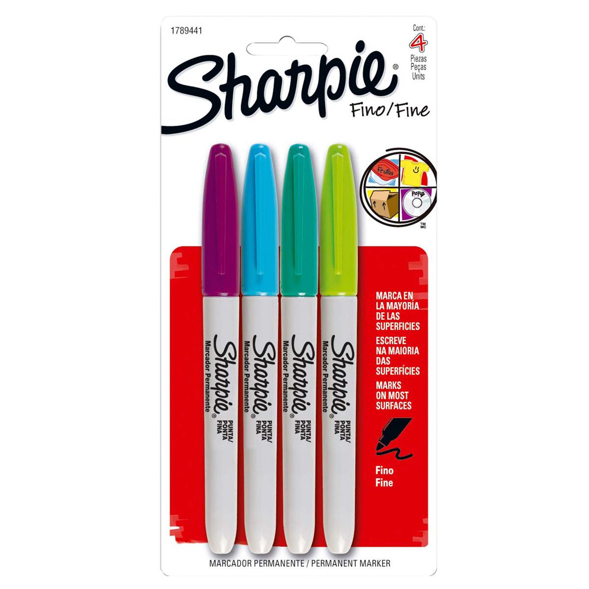 Plumones sharpie fashion 4 piezas
