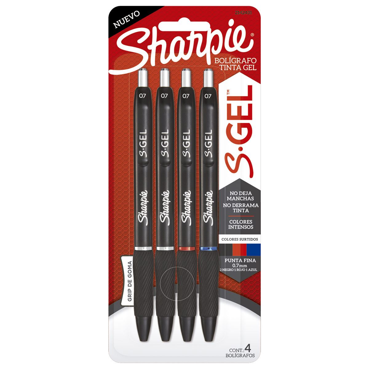 Sharpie gel 0.7mm 4Ct B.ASST