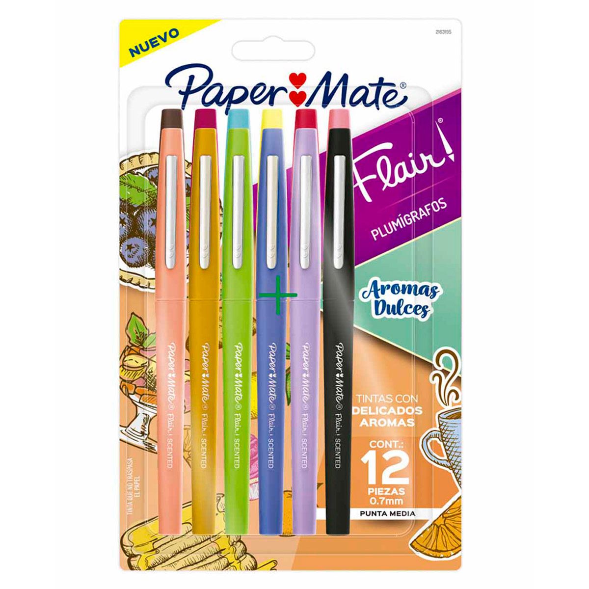 Bolígrafos Flair con aroma 12 piezas