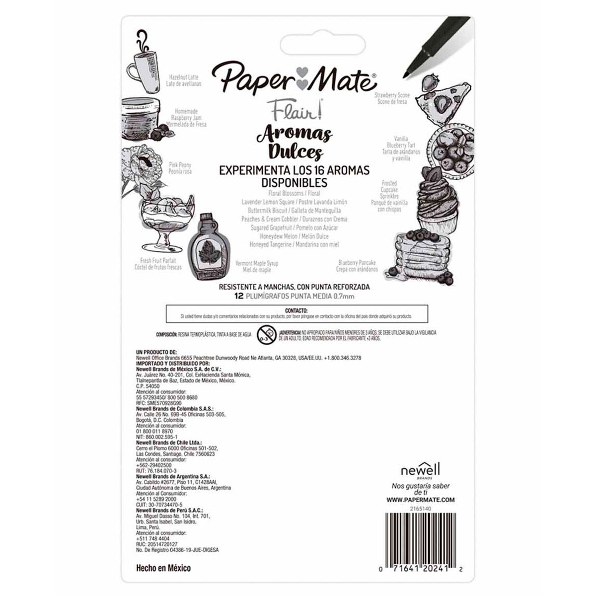 Bolígrafos Flair con aroma 12 piezas