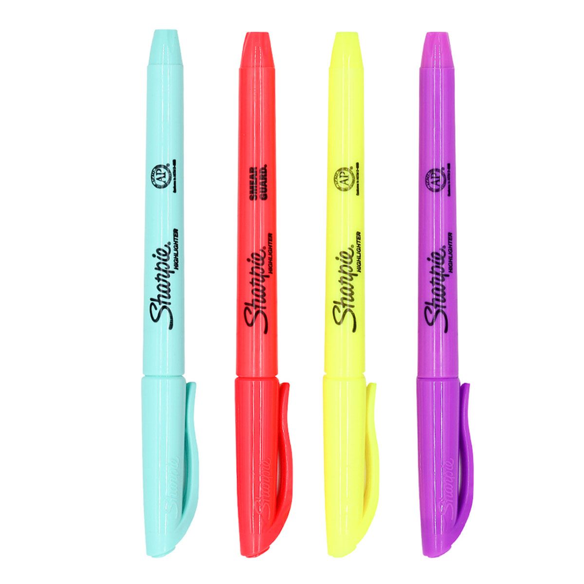 Resaltador Sharpie Pocket 1 Amarillo Actual + 3 Flúor
