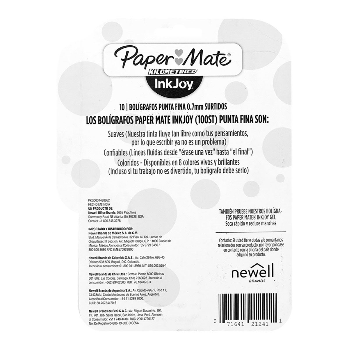 Bolígrafo Paper Mate Km Punta Fina Surtido
