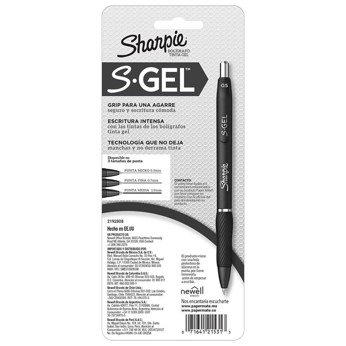 Bolígrafo Sharpie Gel 0.7Mm