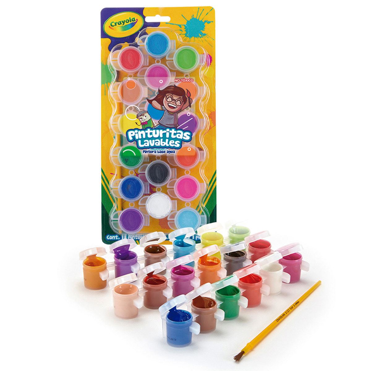 Pinturitas Crayola escolares lavables 18