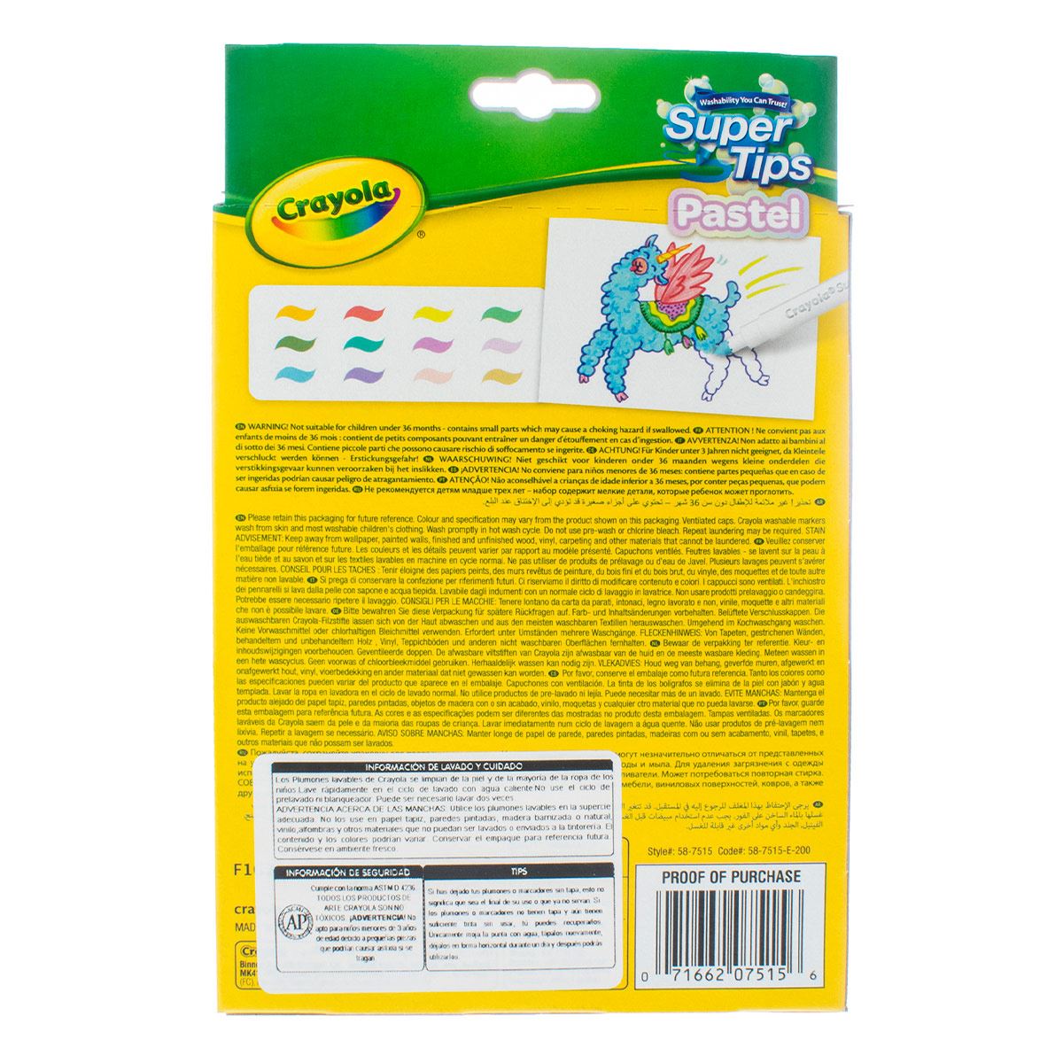 Super Crayola tips pastel 12