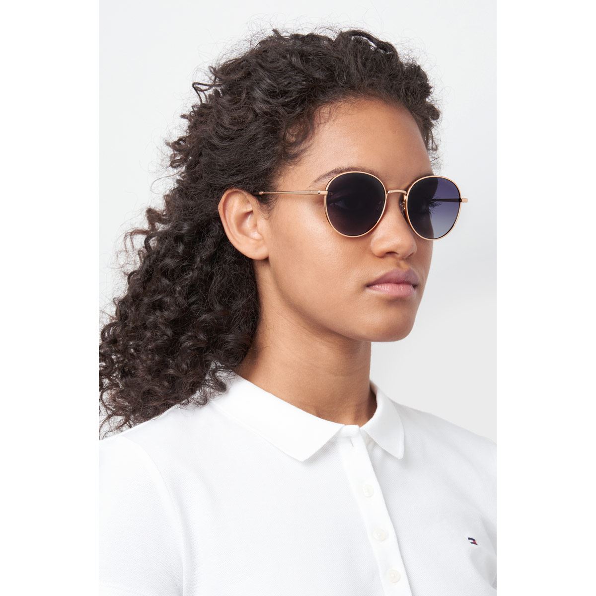 Lente solar Tommy Hilfiger modelo 1877/S 000 color oro rosa