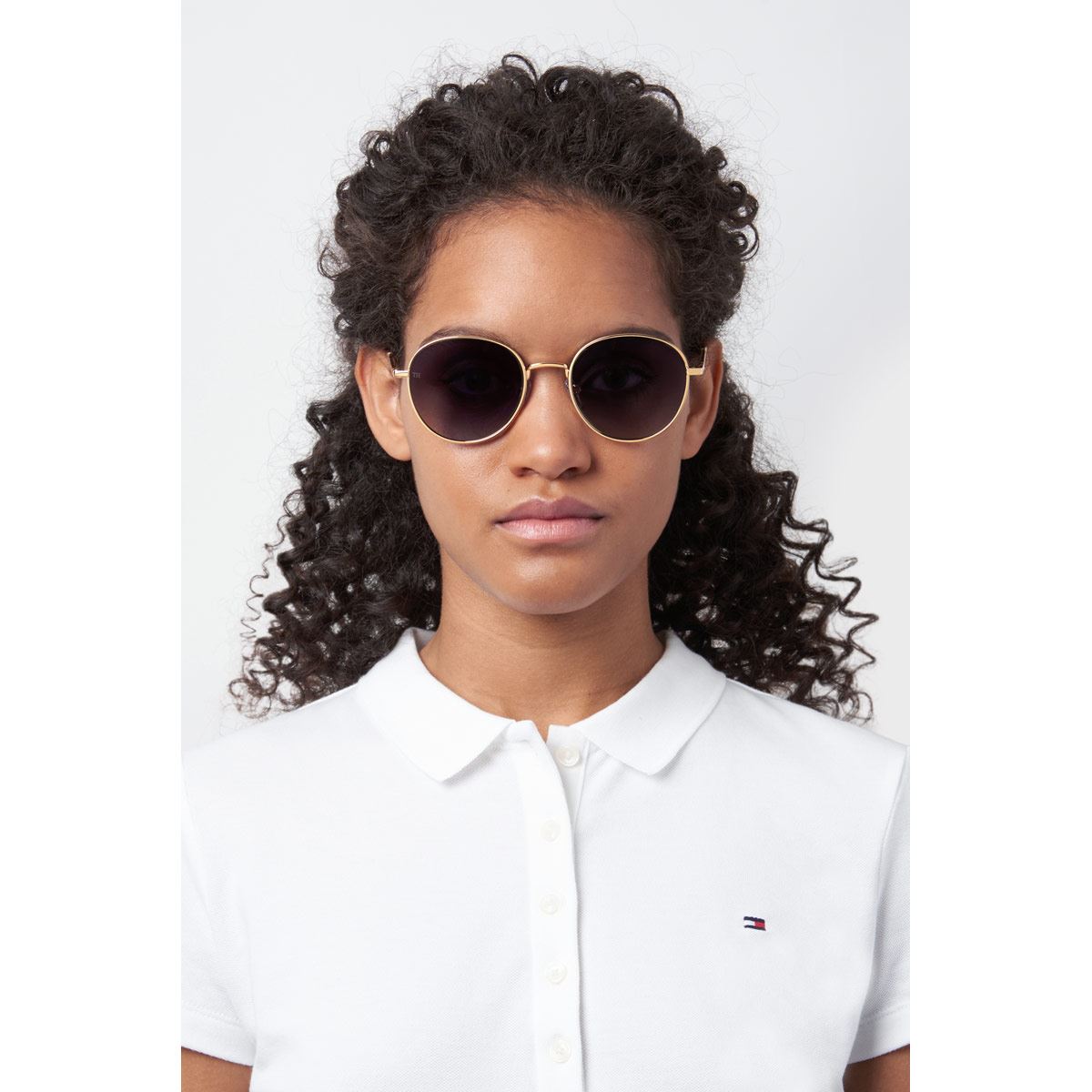 Lente solar Tommy Hilfiger modelo 1877/S 000 color oro rosa