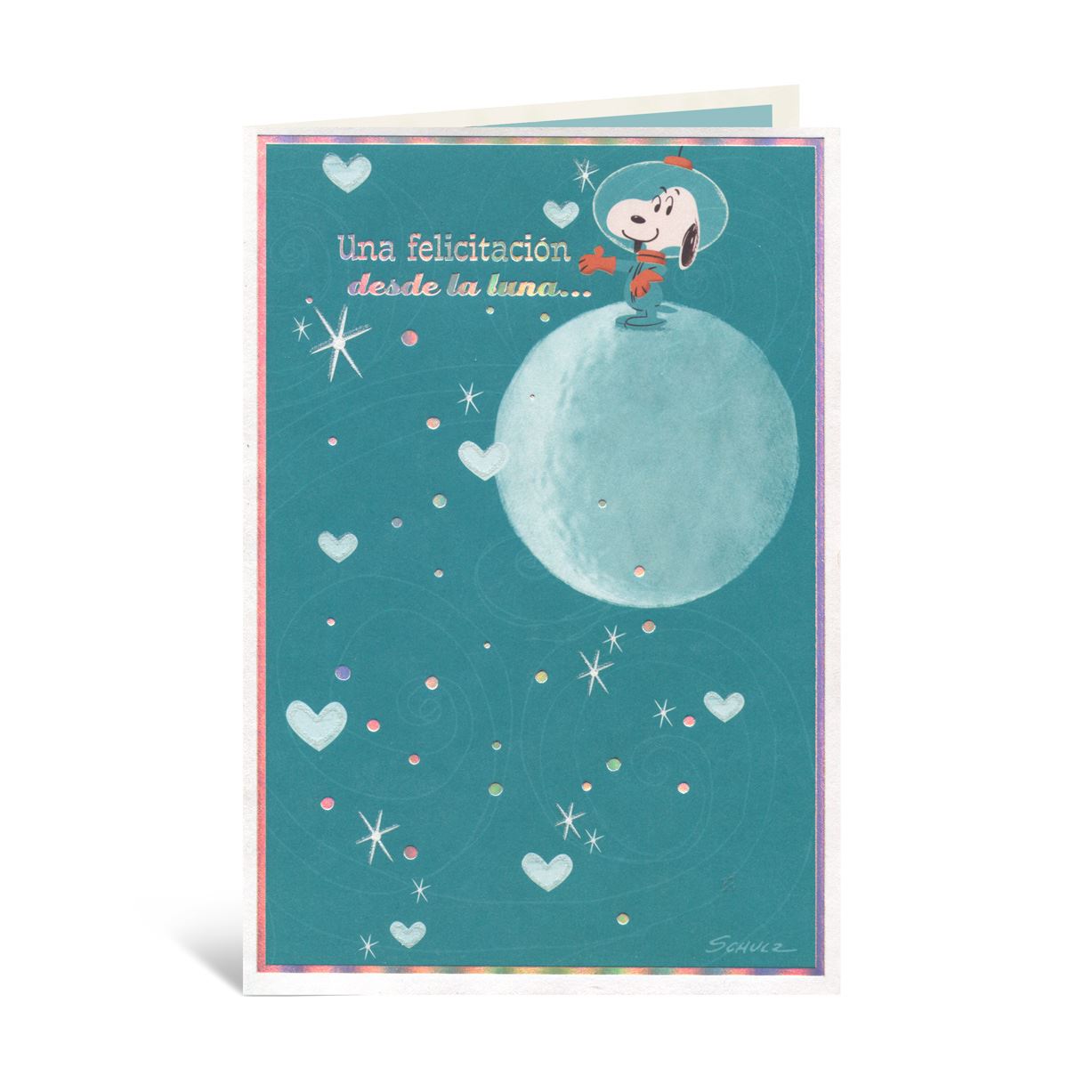 Tarjeta Amor Snoopy Sobre Luna