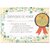 Tarjeta Certificado De Honor Borde Floral Medallon Amarillo