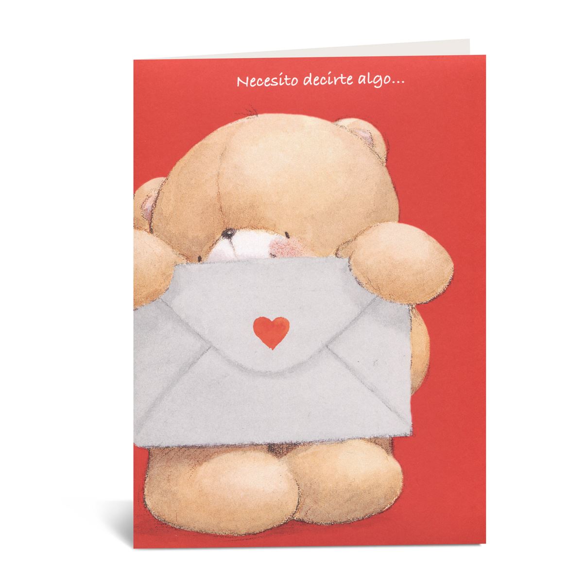 Tarjeta Amor Oso Con Sobre Y Corazón