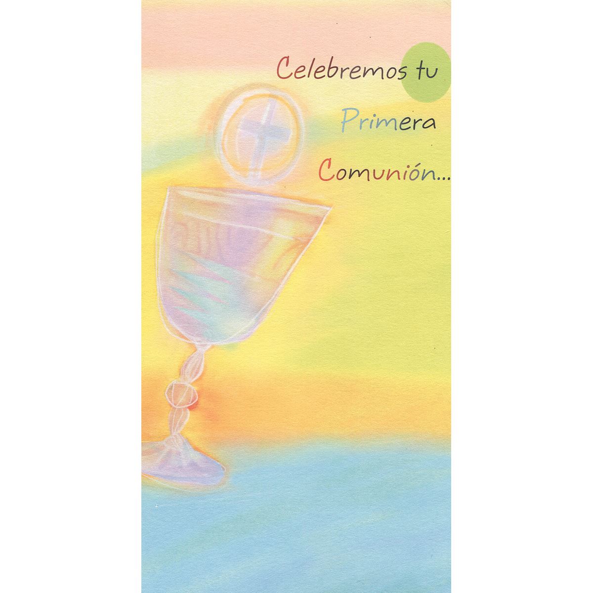 Tarjeta Primera Comunion Caliz Blanco