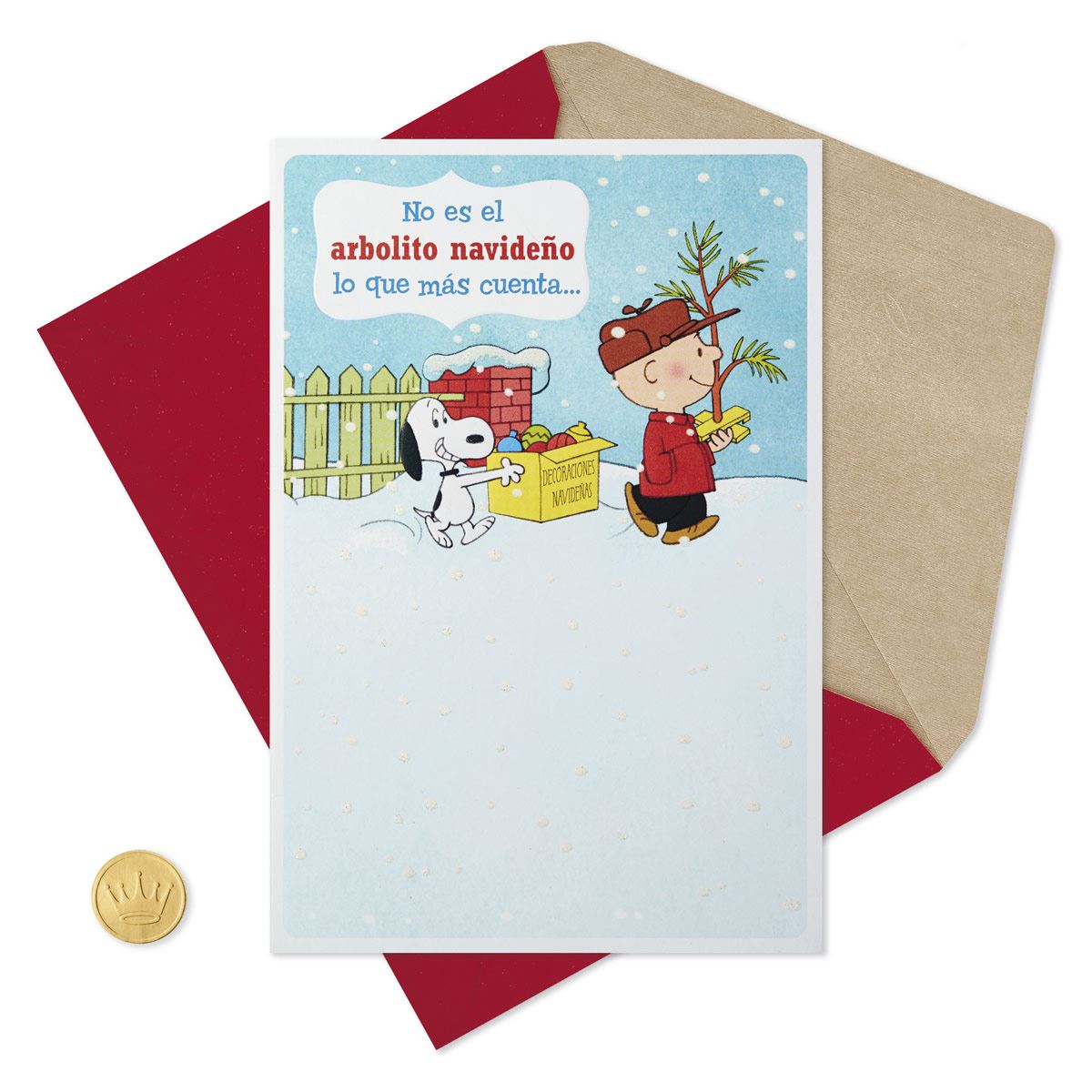 Tarjeta de Navidad Hallmark - Snoopy
