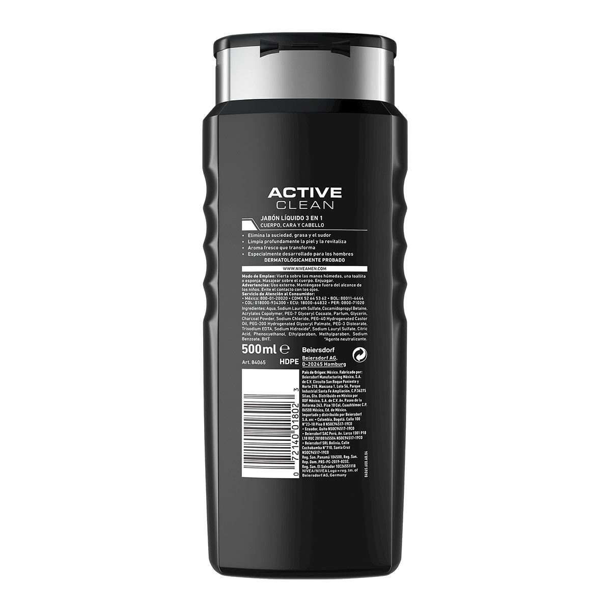 Jabón liq  men act c nivea 500ml