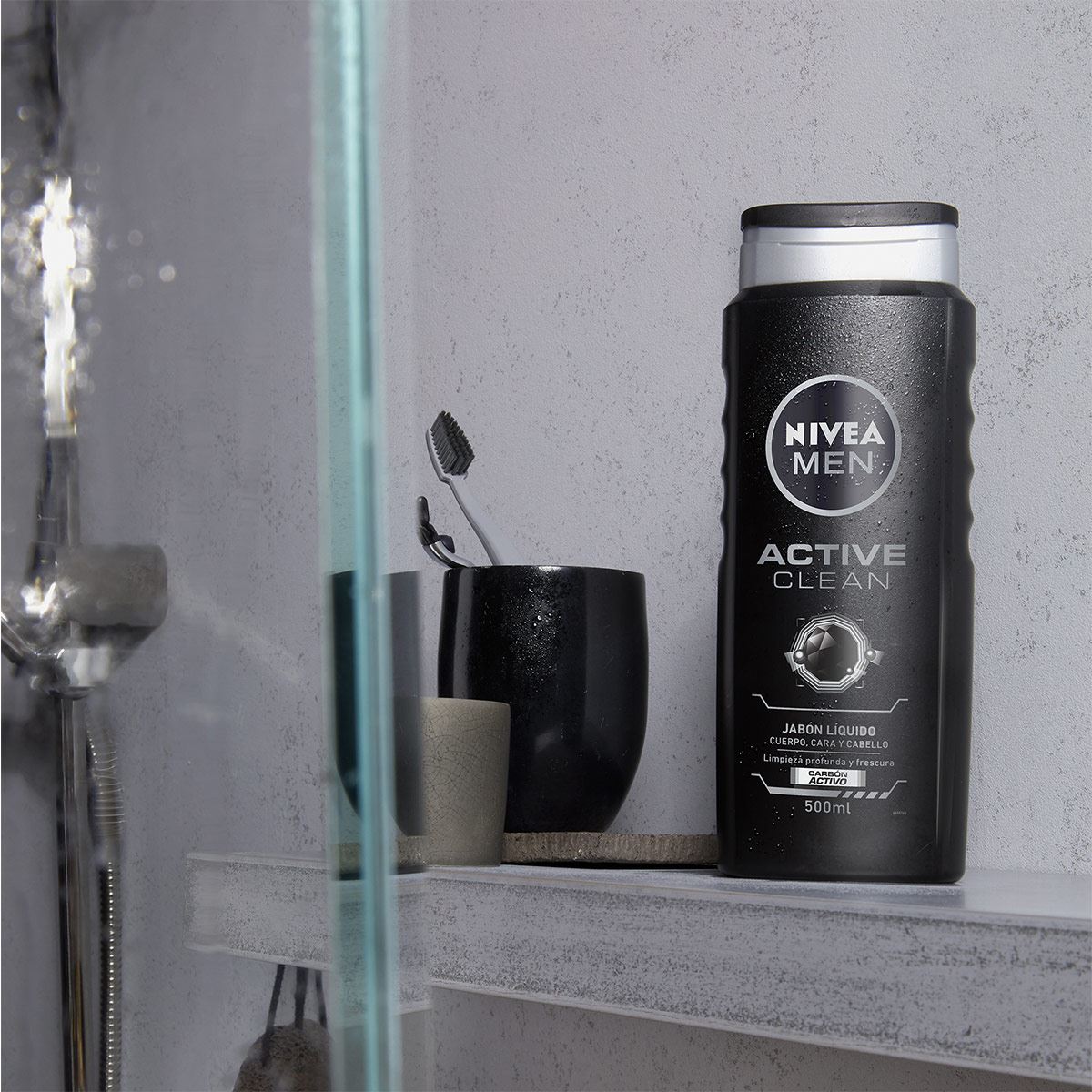 Jabón liq  men act c nivea 500ml