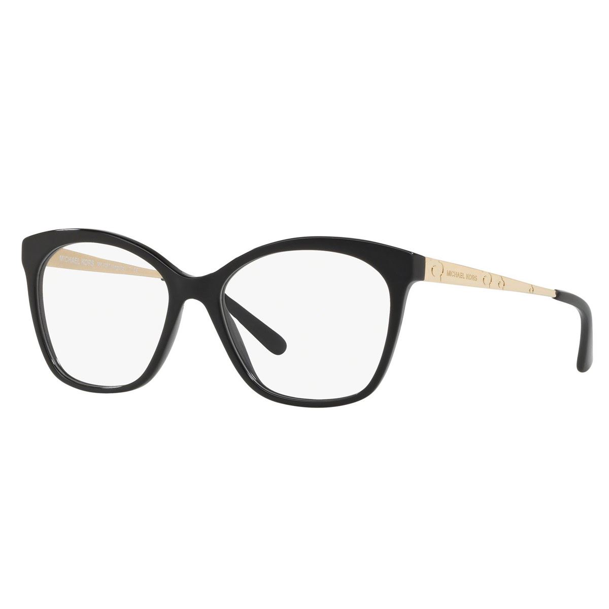 Armazón Michael Kors Anguilla en acetato negro-oro