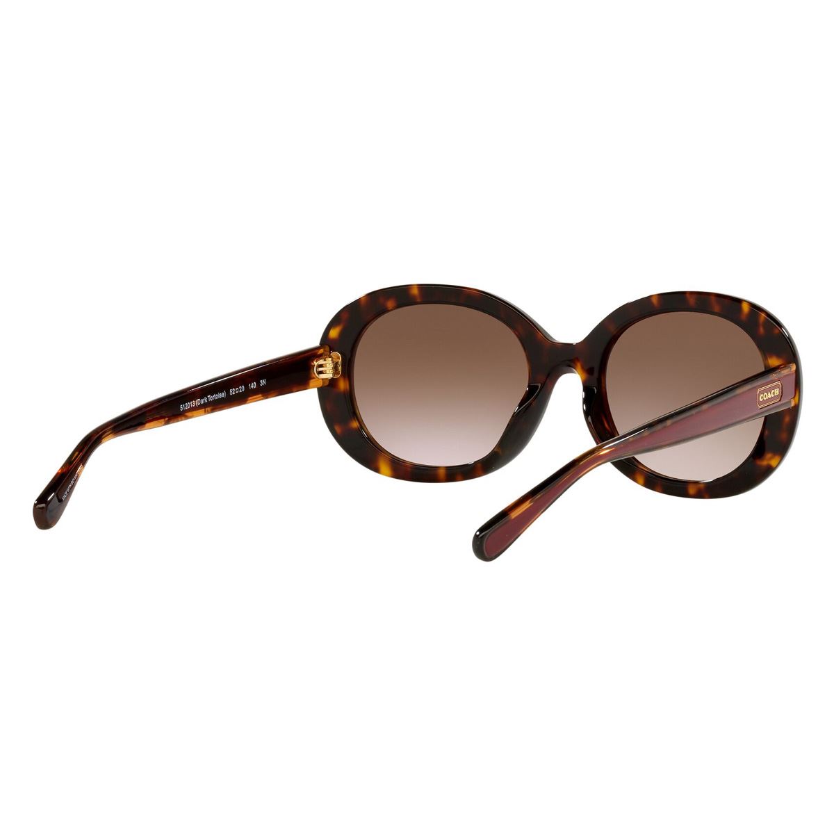 Lente solar Coach modelo 0HC8337U C7992 degradado color marrón en acetato color havana