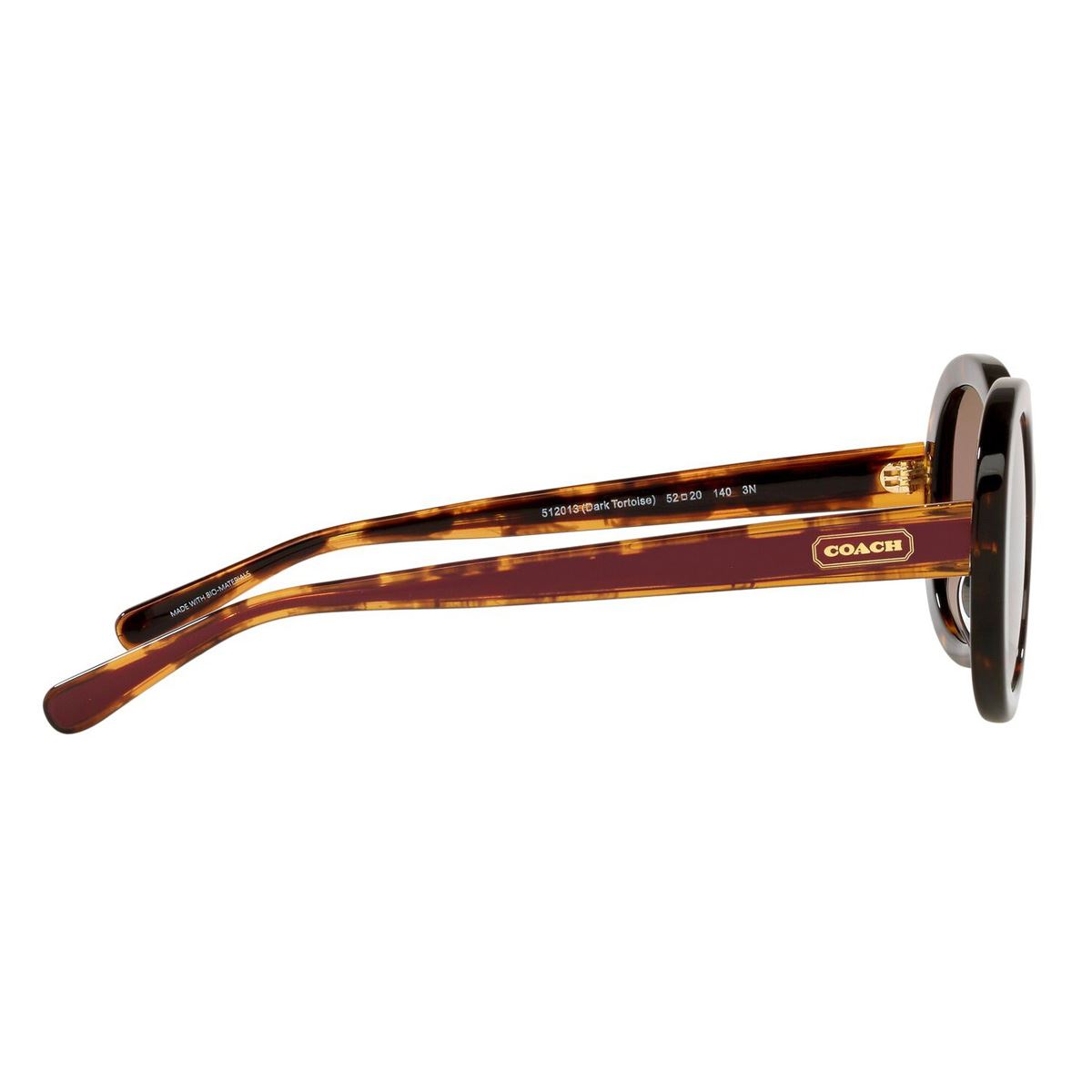 Lente solar Coach modelo 0HC8337U C7992 degradado color marrón en acetato color havana