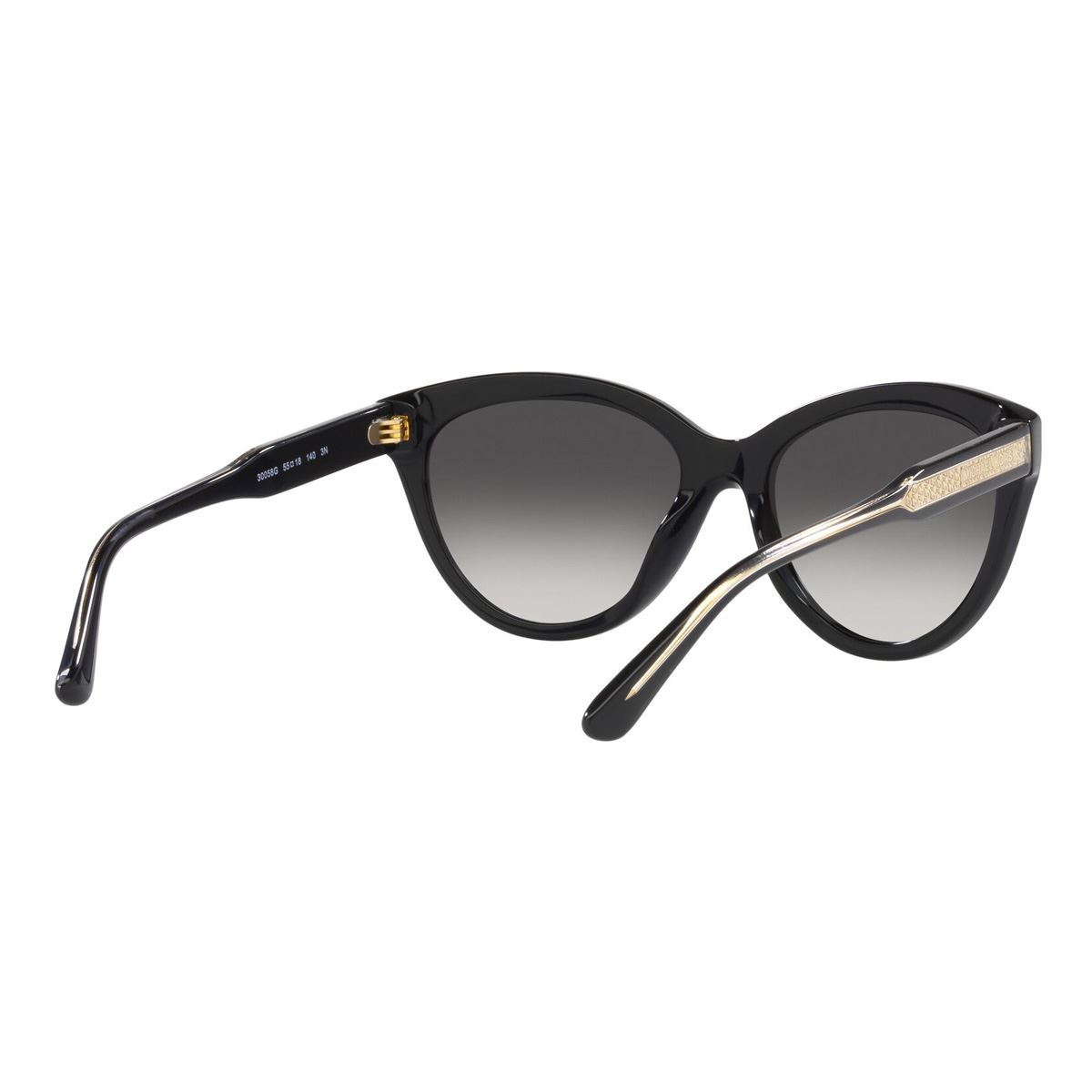 Lente solar Michael Kors Makena modelo 0MK2158 degradado color gris en acetato color negro