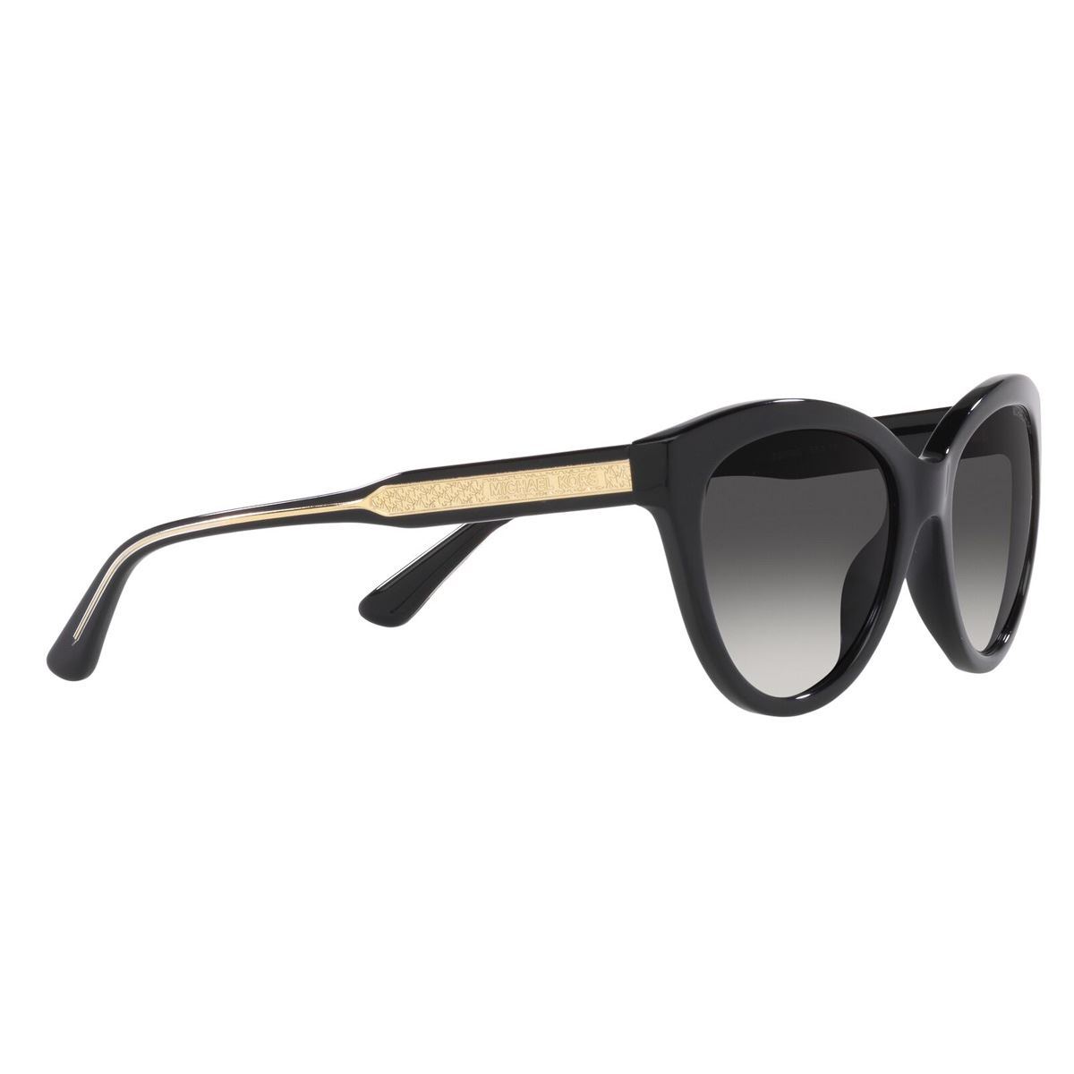 Lente solar Michael Kors Makena modelo 0MK2158 degradado color gris en acetato color negro