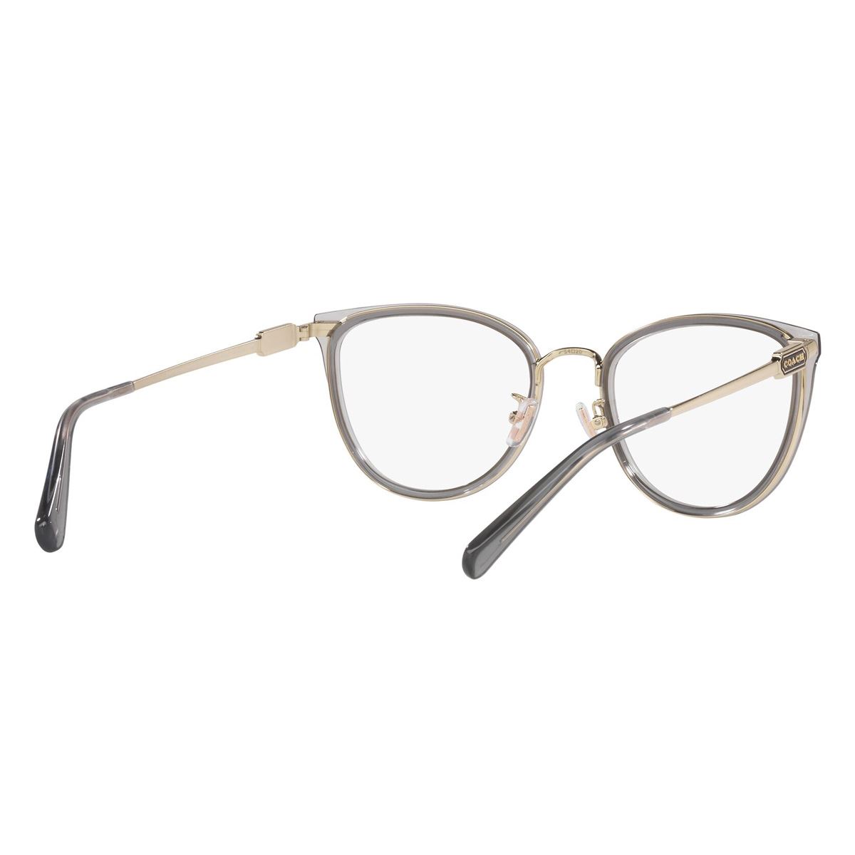 Armazón Coach en Metal Gris-Oro