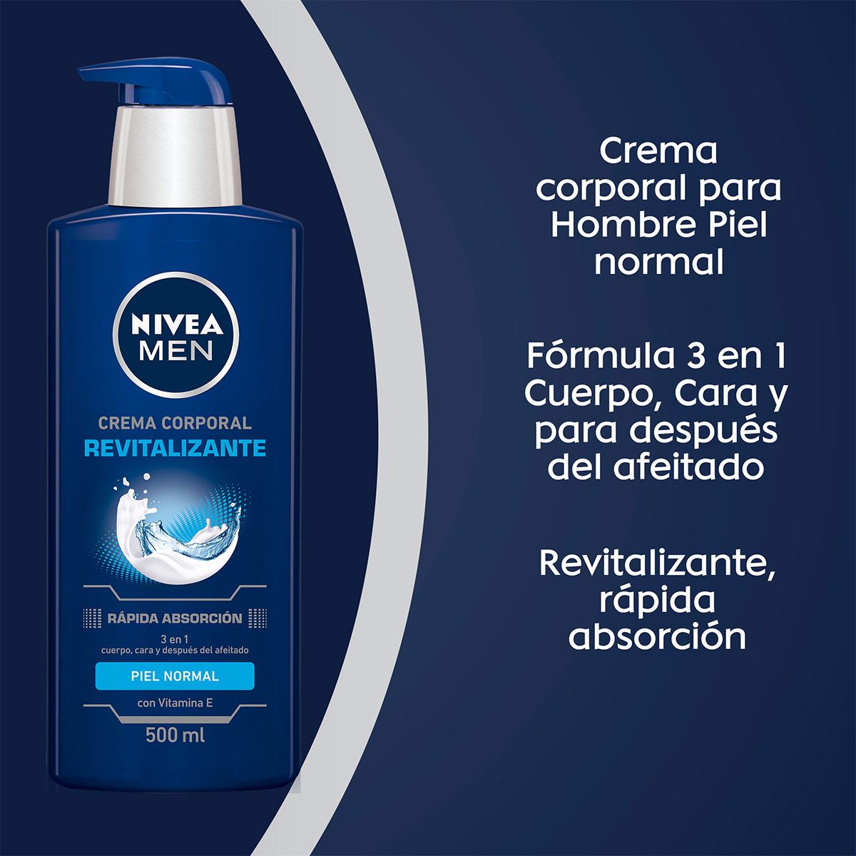 Crema corporal men 500ml Nivea